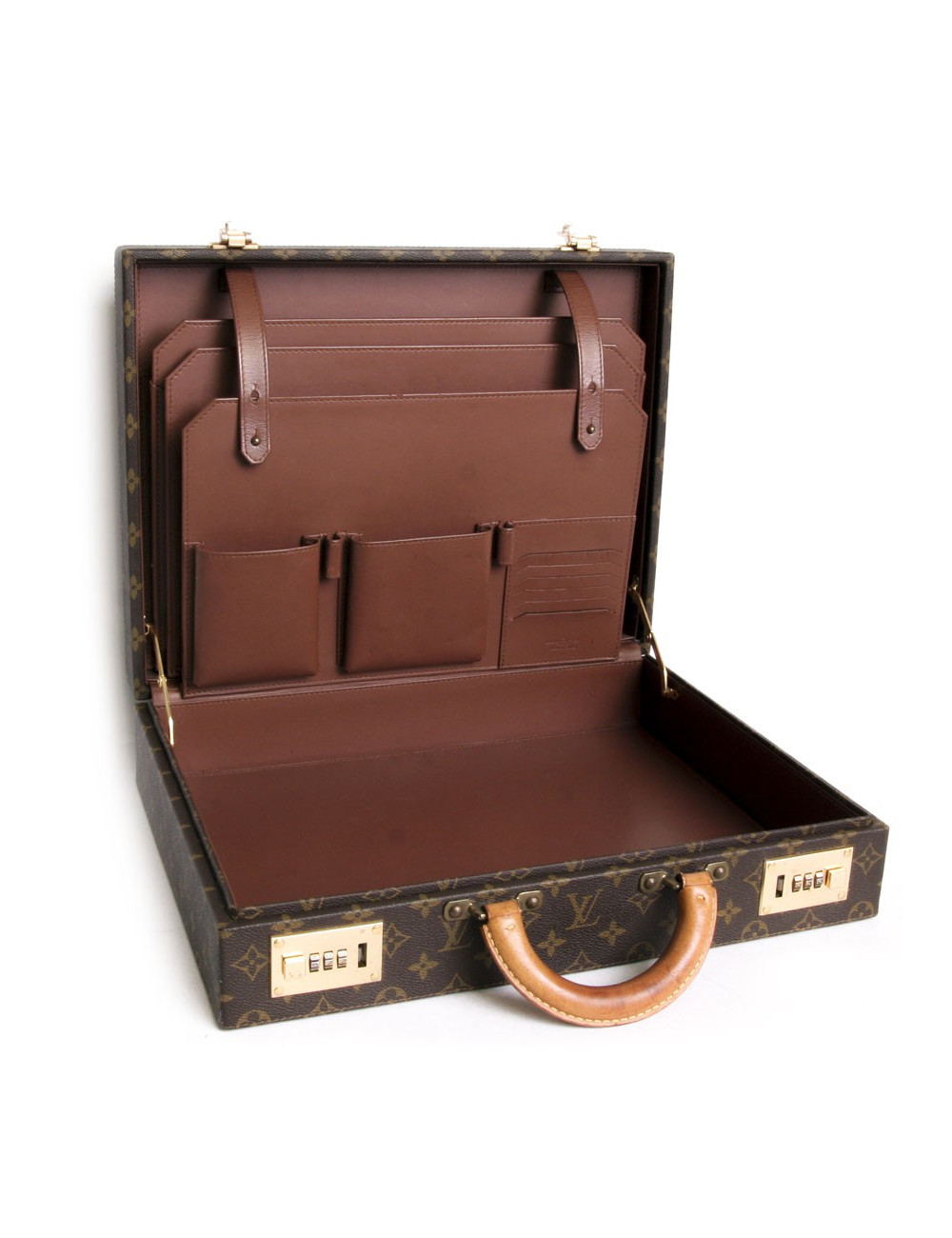 Attaché case LOUIS VUITTON toile monogram vintage