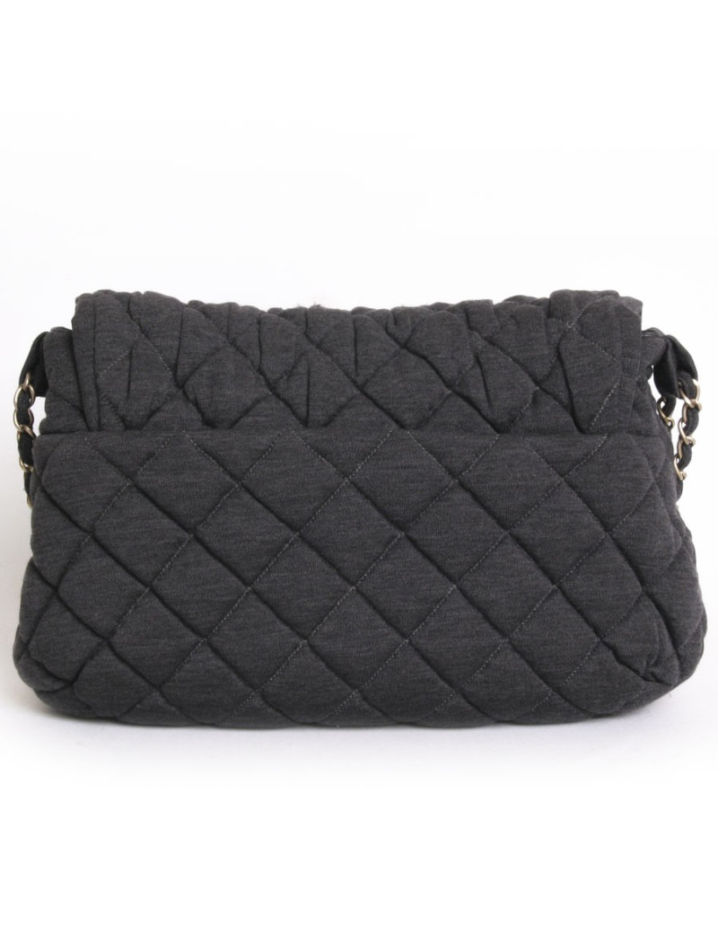 Bag CHANEL bag in quilted gray jersey
