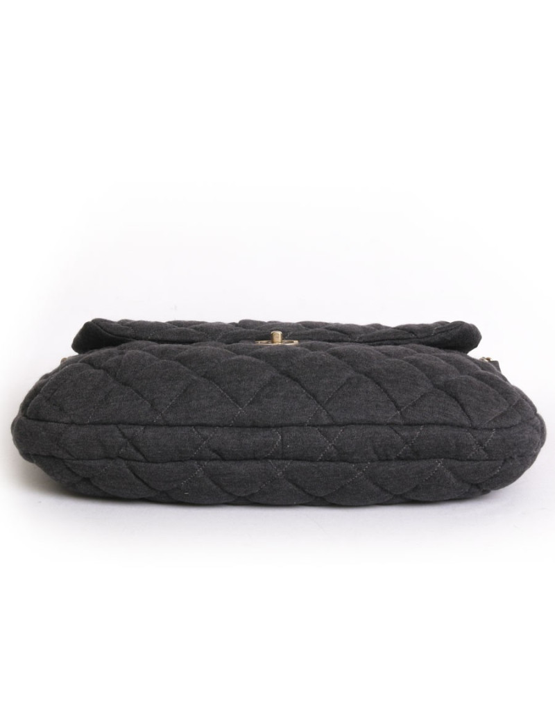 Bag CHANEL bag in quilted gray jersey