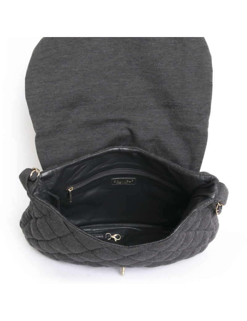 Bag CHANEL bag in quilted gray jersey