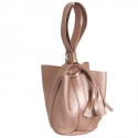 Mini leather lame pinkish unbranded bag