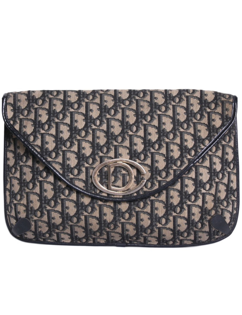Pochette CHRISTIAN DIOR vintage monogram bleu