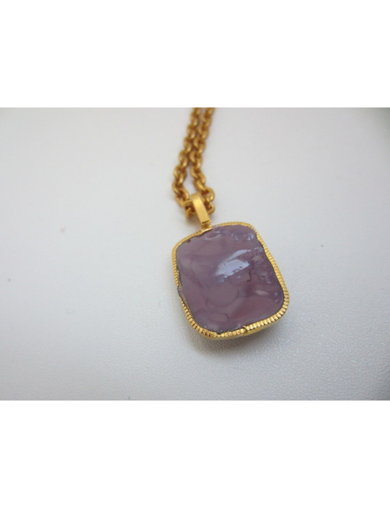 Mixed MARGUERITE of VALOIS purple glass pendant necklace
