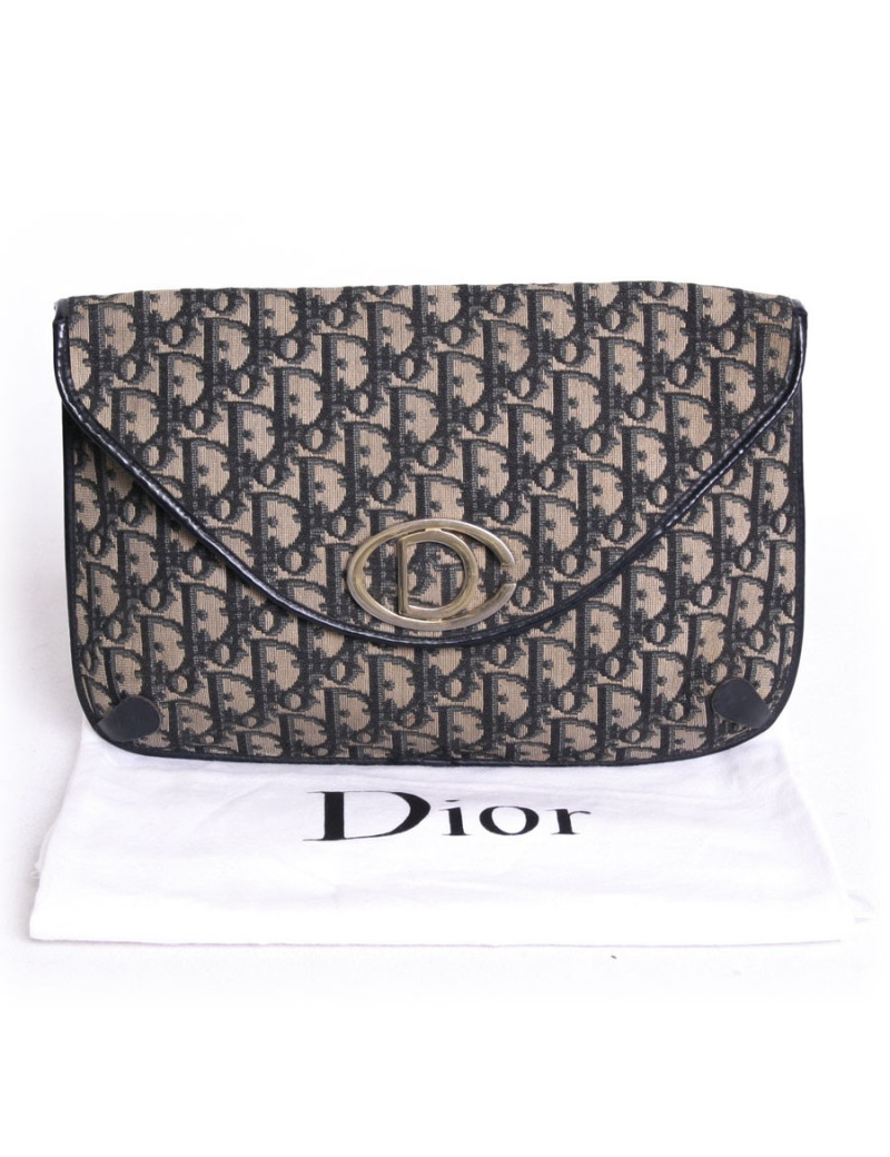 CHRISTIAN DIOR vintage blue monogram wallet