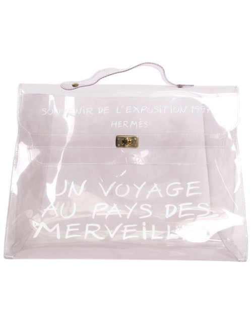 Sac "Kelly"  "Voyage au pays des merveilles"  HERMES - souvenir de l'exposition 1997