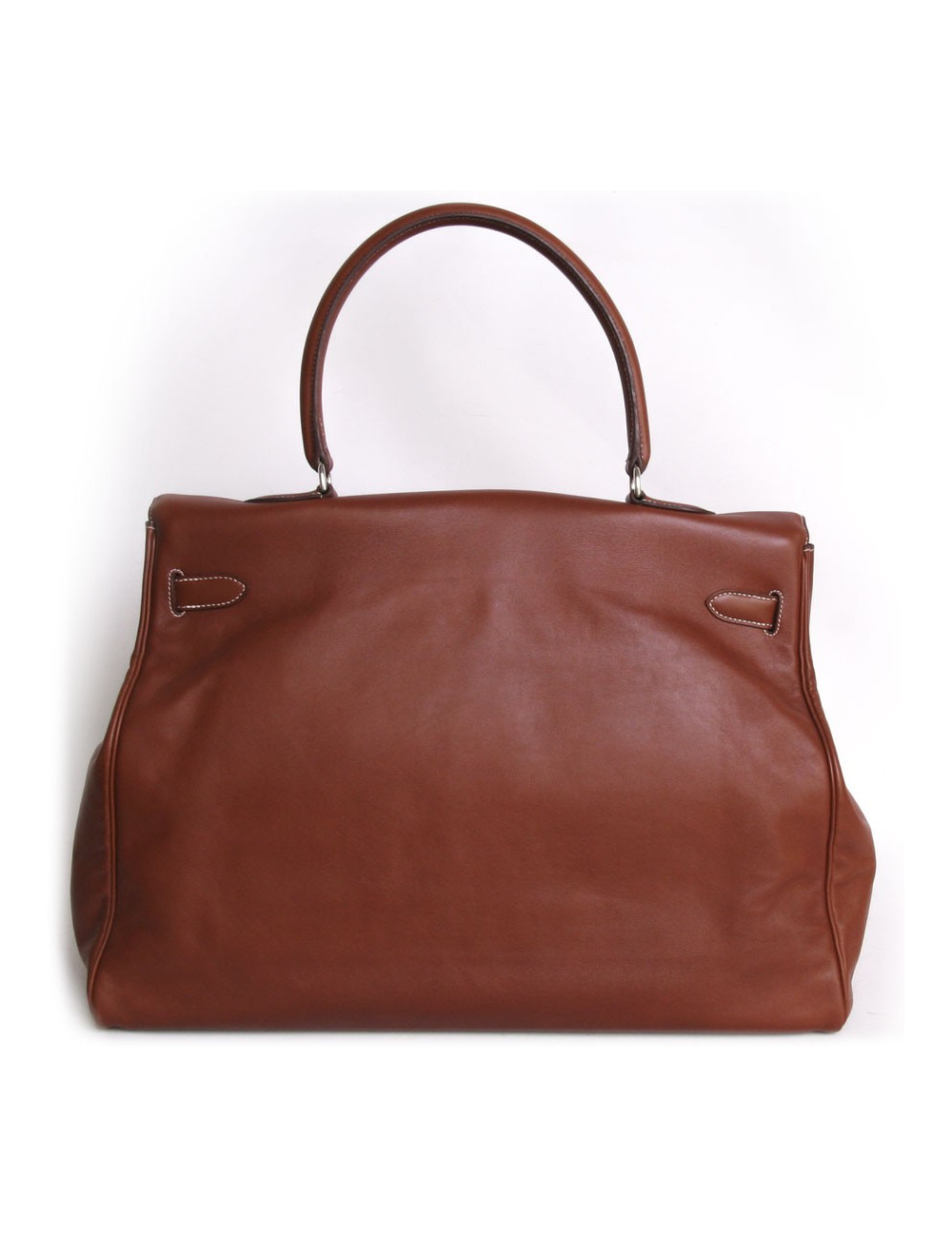 Sac Kelly Relax HERMES cuir lisse silkim fauve