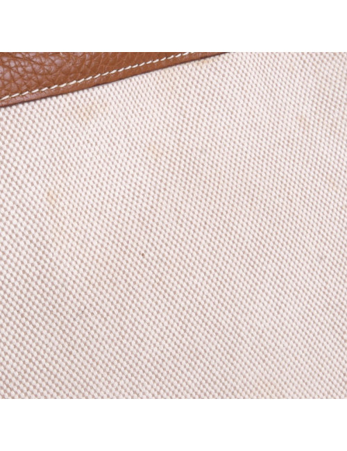 sac Birkin 30 HERMES en toile et cuir