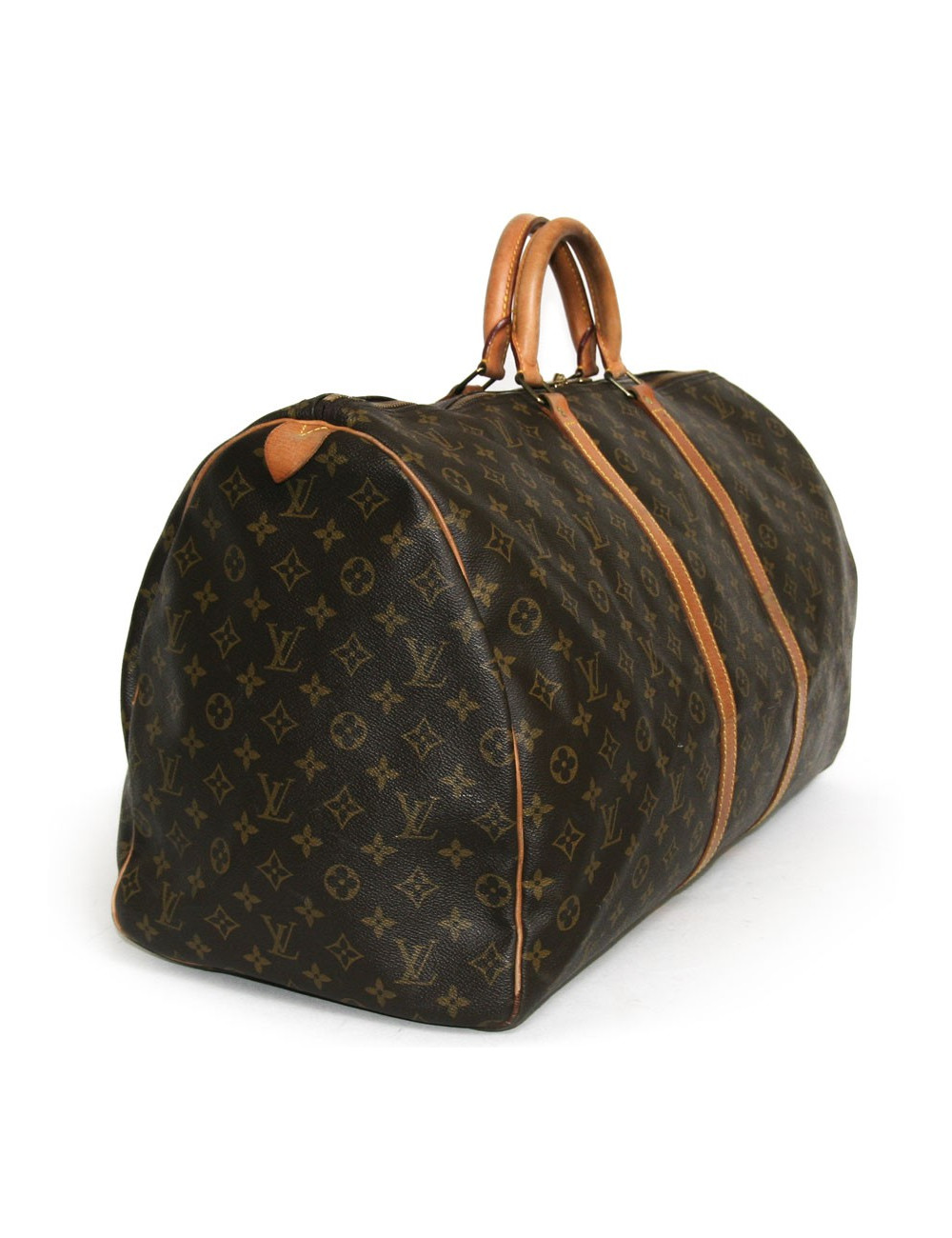 sac de voyage Keepall 60 LOUIS VUITTON Vintage en toile monogram et cuir