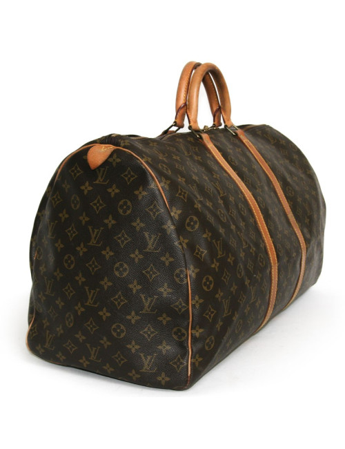 sac de voyage Keepall 60 LOUIS VUITTON Vintage en toile monogram et cuir