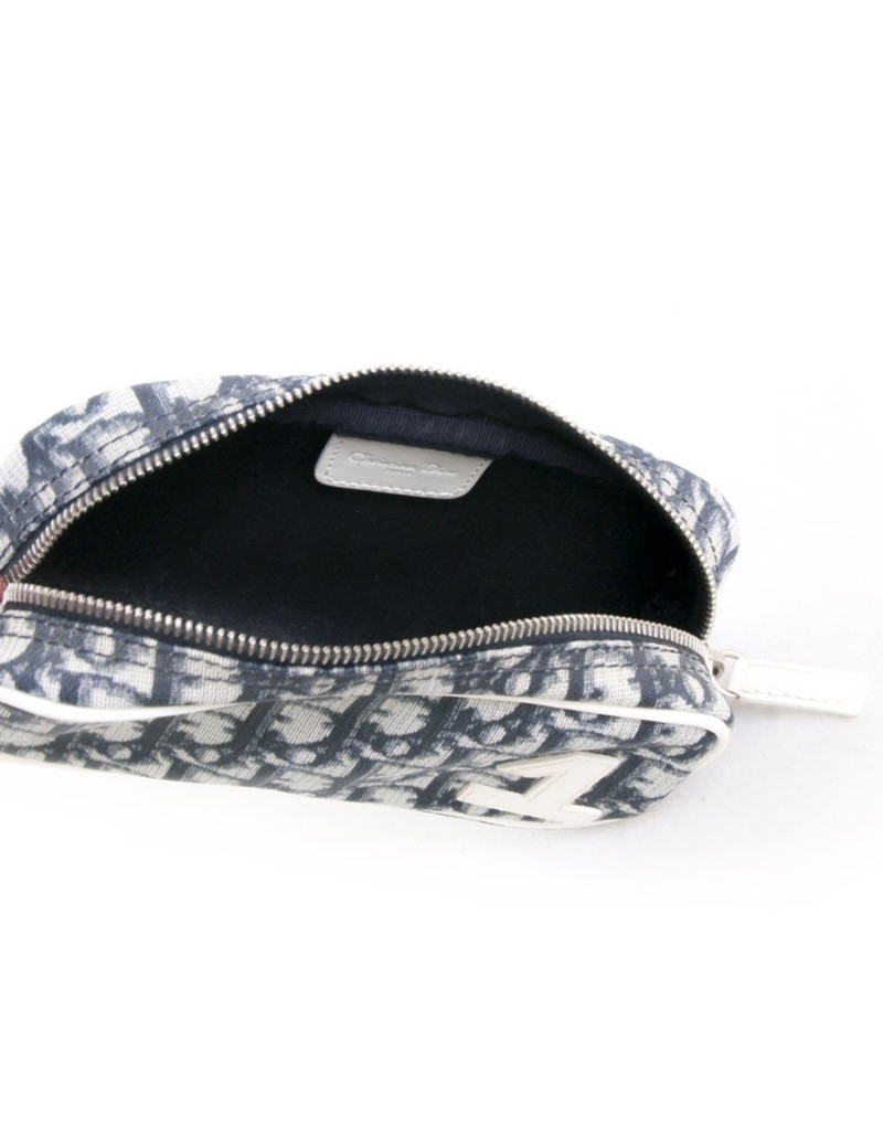 Pochette "n°1" DIOR en tissu monogram bleu