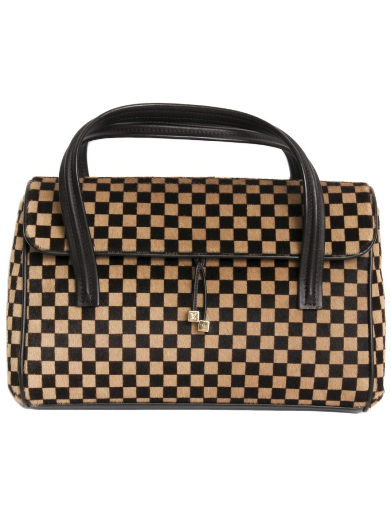 sac à main "Damier sauvage" LOUIS VUITTON en cuir et peau imprimée