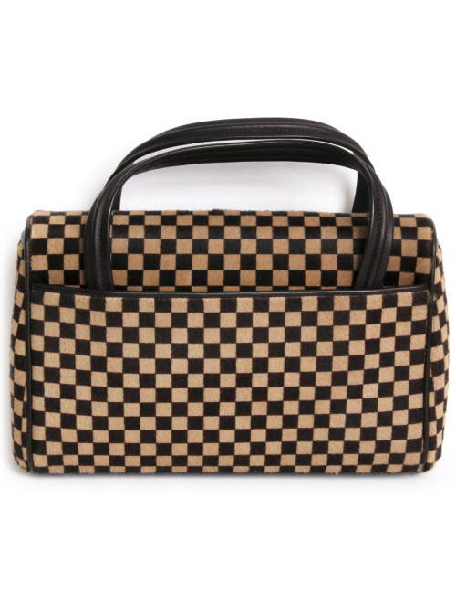 sac à main "Damier sauvage" LOUIS VUITTON en cuir et peau imprimée
