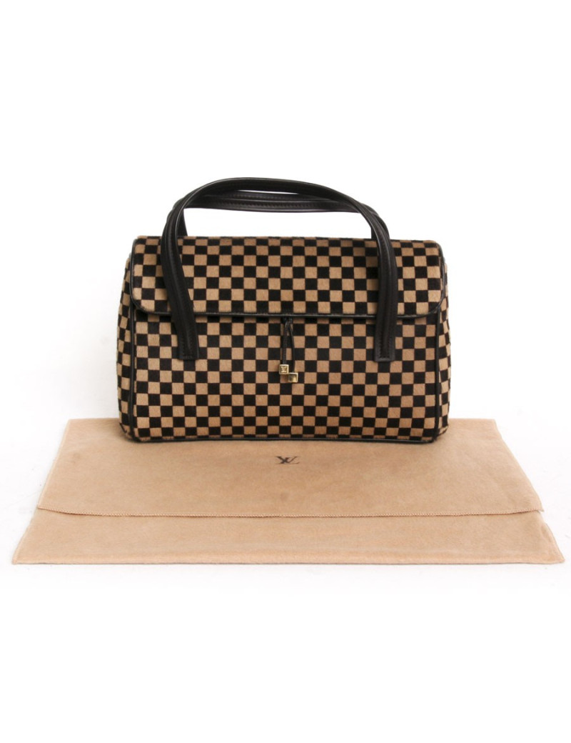 sac à main "Damier sauvage" LOUIS VUITTON en cuir et peau imprimée