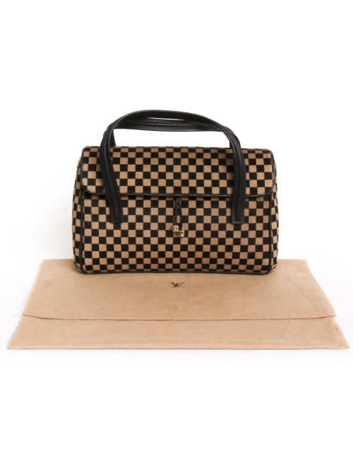 sac à main "Damier sauvage" LOUIS VUITTON en cuir et peau imprimée