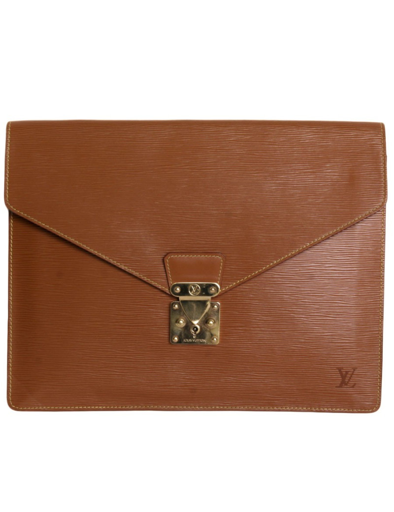 Pochette de jour scellier LOUIS VUITTON en cuir épi