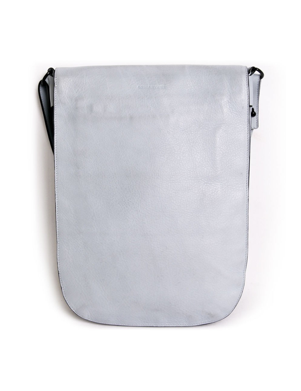 SONIA RYKIEL satchel in blue sky grained calf