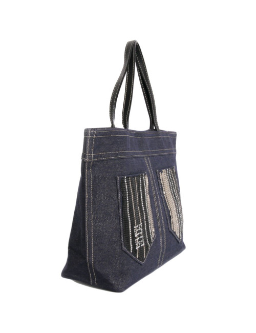 GIVENCHY bag in denim blue and gold and chainmail mesh