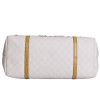 Bag GUCCI TOTE in canvas monogram and yellow exotic leather