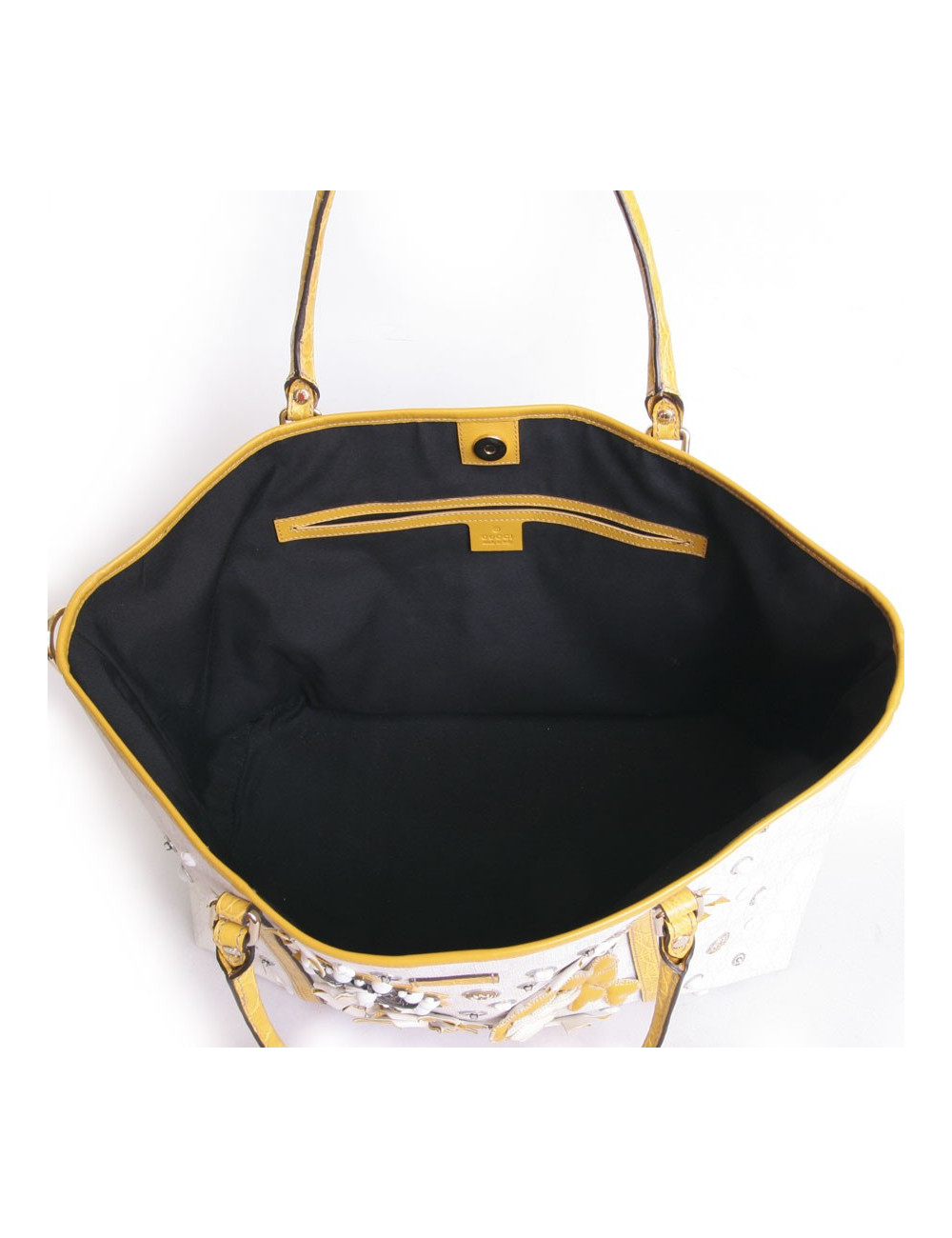 Sac  cabas GUCCI en cuir exotique et toile monogram