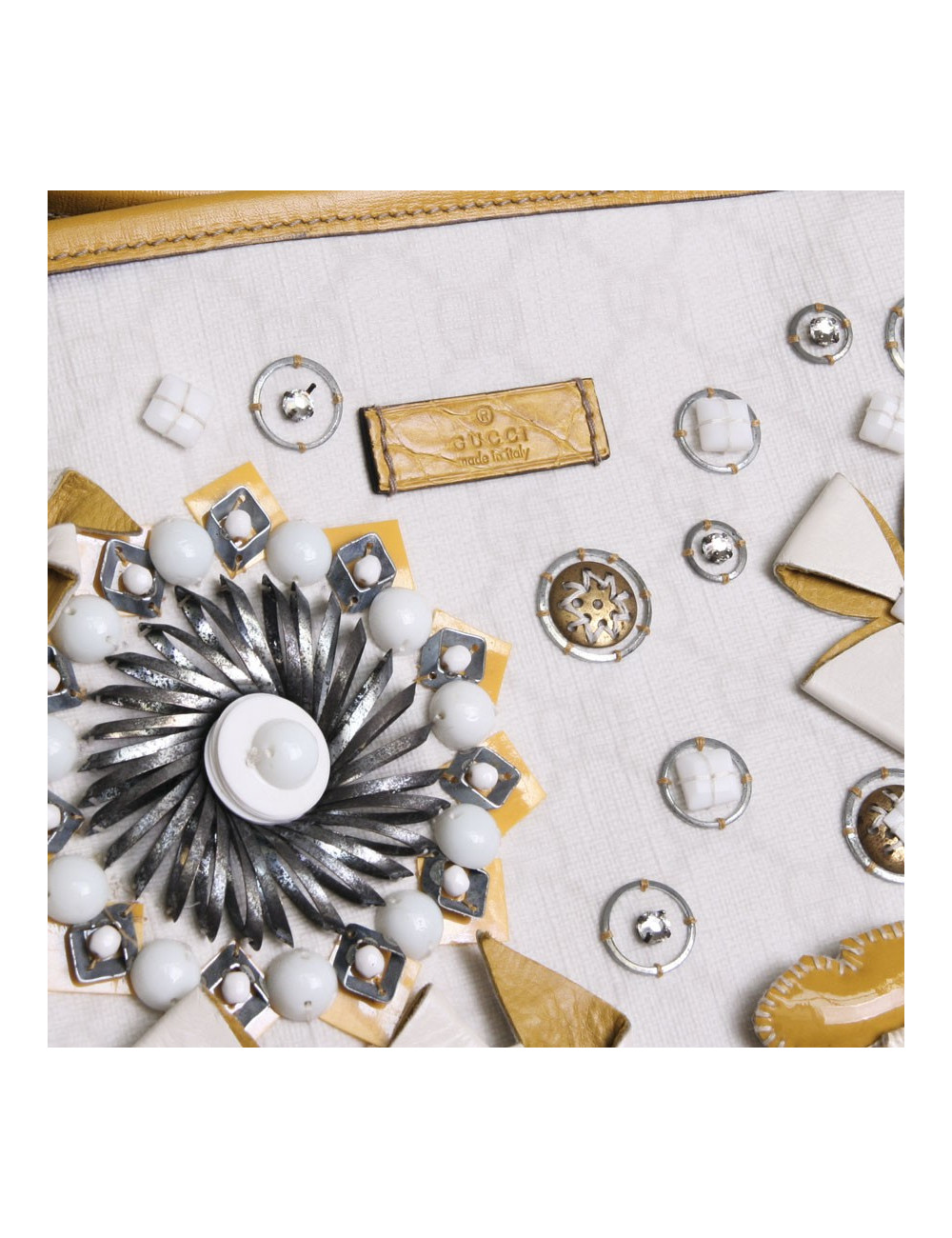 Sac  cabas GUCCI en cuir exotique et toile monogram