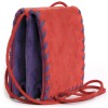 YVES SAINT LAURENT suede red and purple Vintage pouch