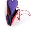 pochette YVES SAINT LAURENT en daim rouge et violet