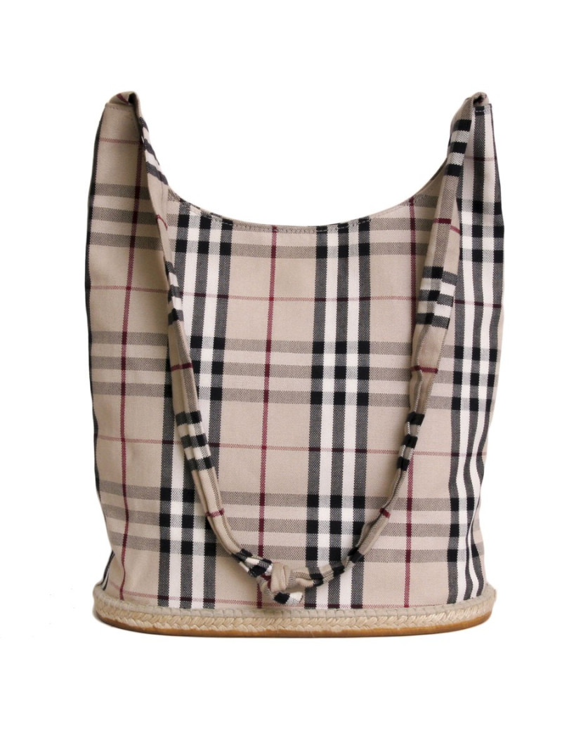 Sac besace BURBERRY en toile imprimé tartan
