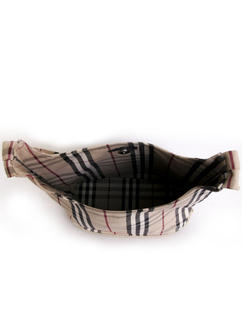 Sac besace BURBERRY en toile imprimé tartan
