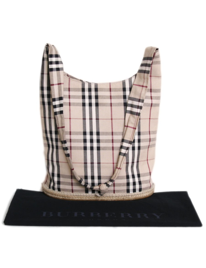 Sac besace BURBERRY en toile imprimé tartan