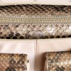 Mini sac à main TOD'S cuir recouvert de satin et python gold