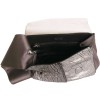 CHLOE handbag silver leather, python and satin mini