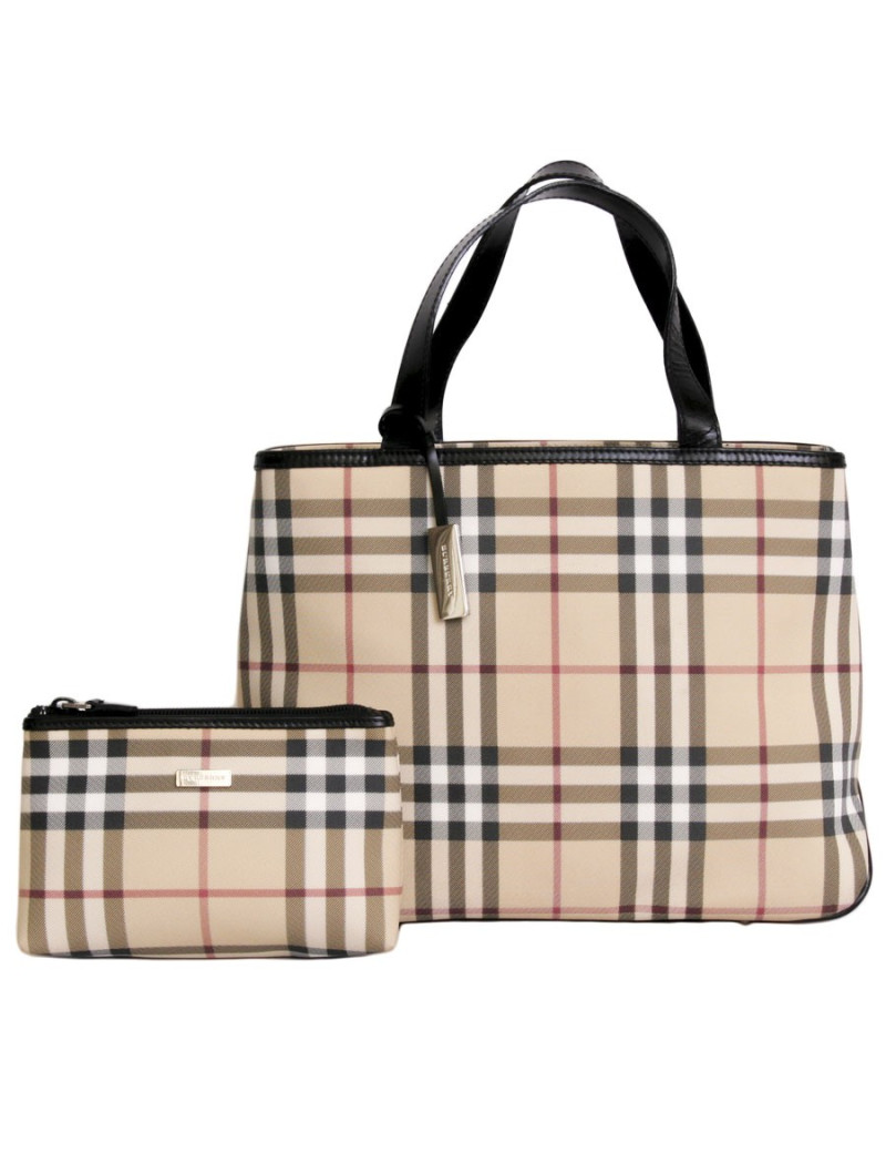 Sac avec pochette BURBERRY toile tartan