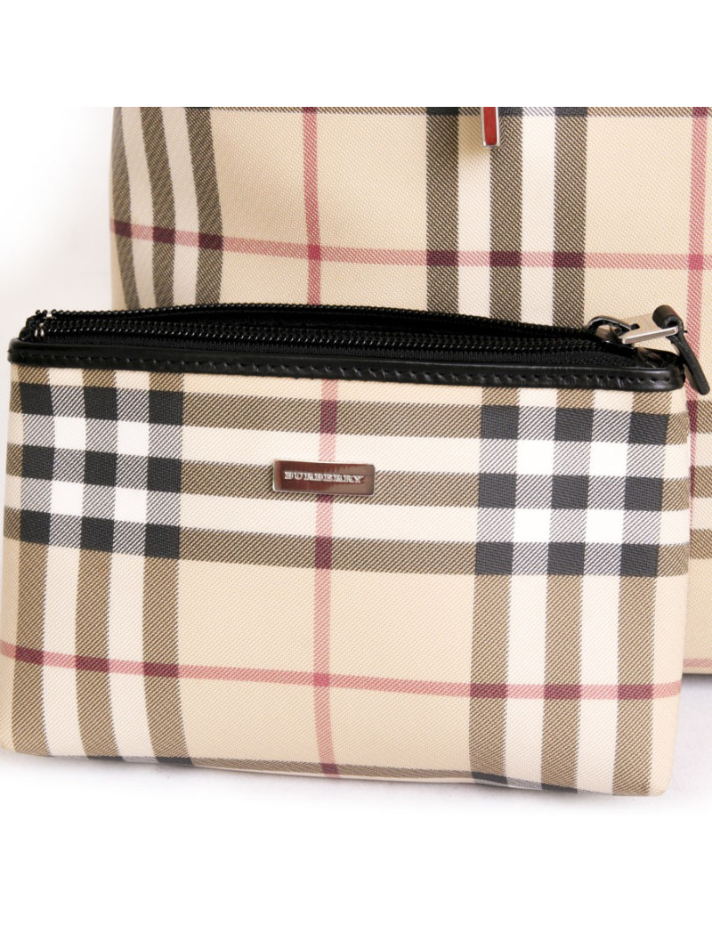 Sac avec pochette BURBERRY toile tartan