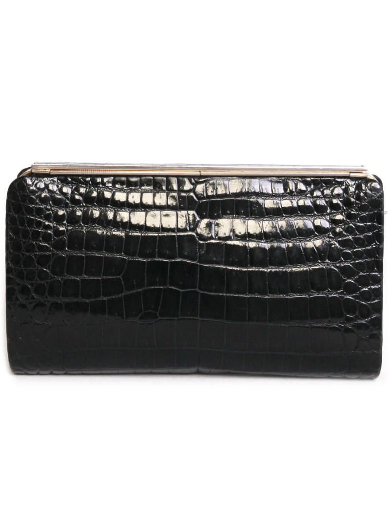 pochette GUCCI en cuir croco verni vintage