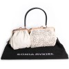 SONIA RYKIEL anniversary collection in White leather and pearls handbag