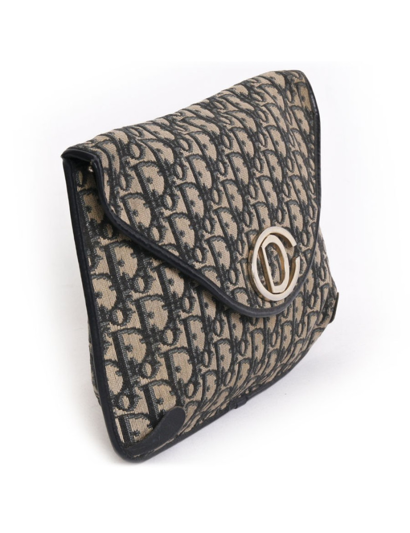 Pochette CHRISTIAN DIOR vintage monogram bleu