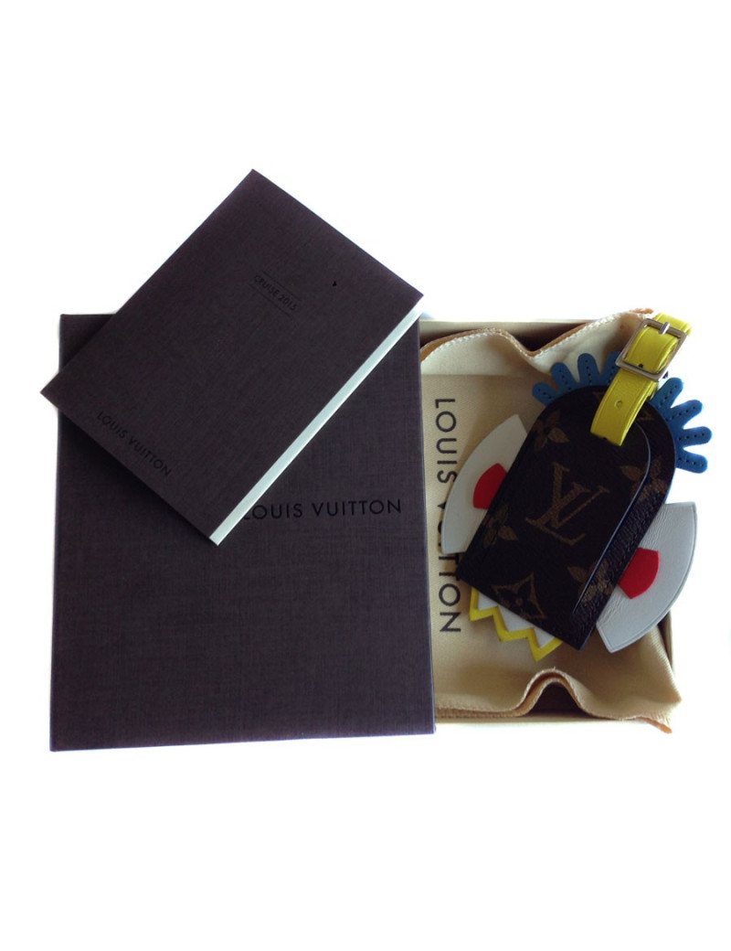 Porte adresse Mask tribal Cruise 2015"  LOUIS VUITTON  toile monogram et cuir 