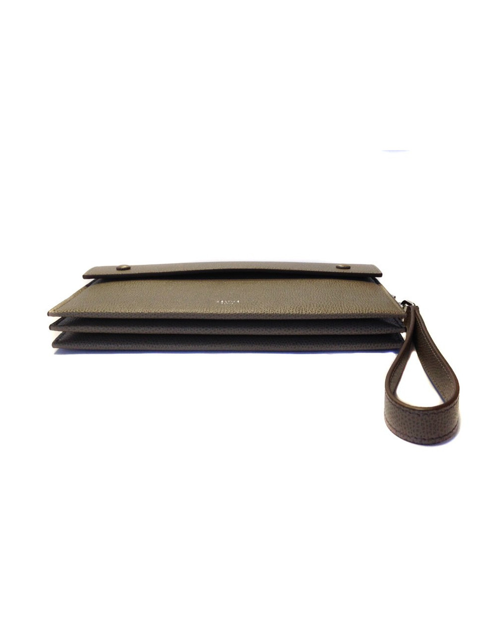 Pochette  CELINE en cuir grainé  taupe