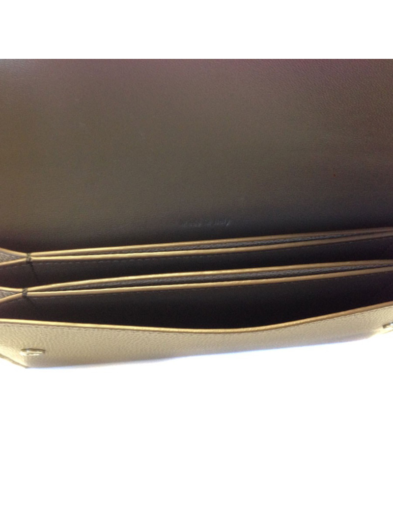 Pochette  CELINE en cuir grainé  taupe