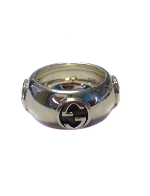 Bague GUCCI taille M en métal argenté