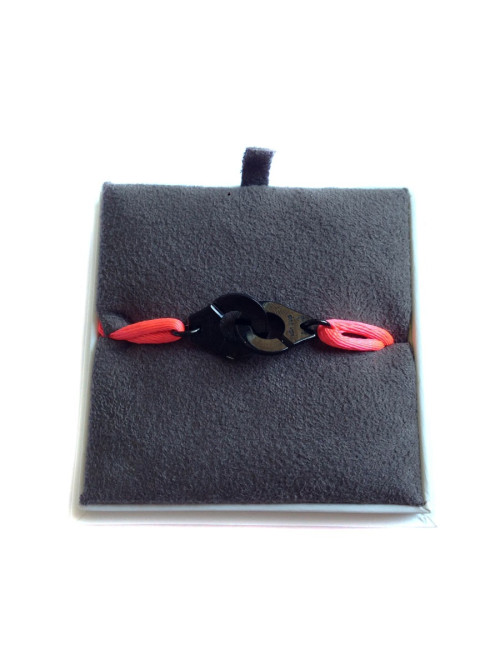 Bracelet "menottes" DINH VAN en argent 925 plaqué noir