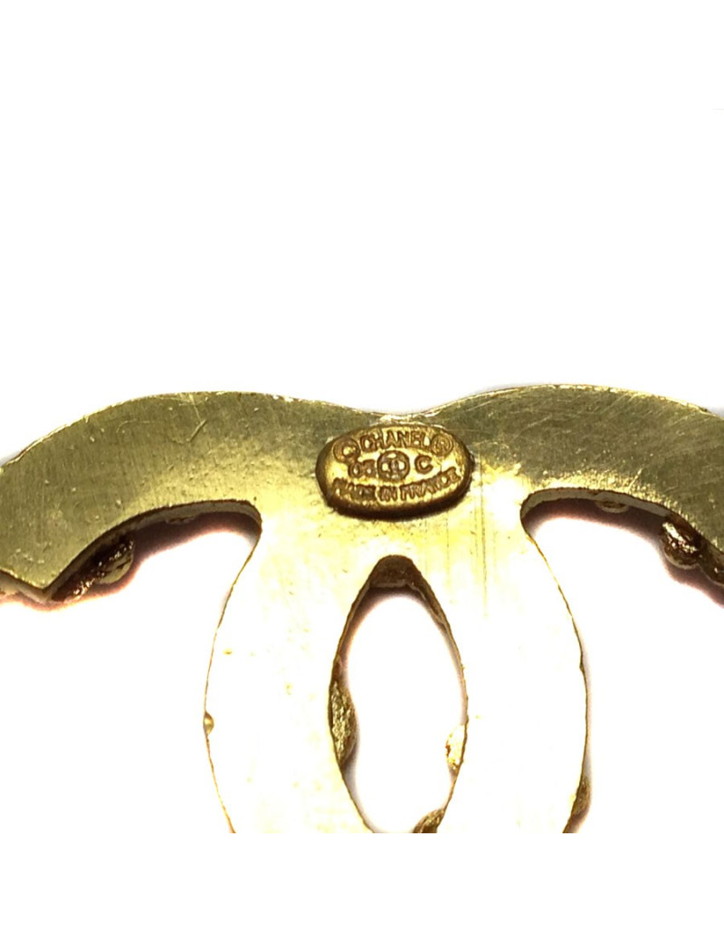 Bracelet CHANEL CC doré avec sigle "5"