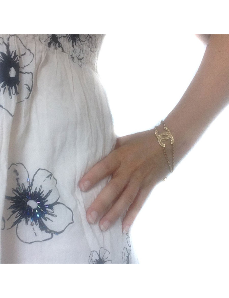 CHANEL CC bracelet with initials "5"