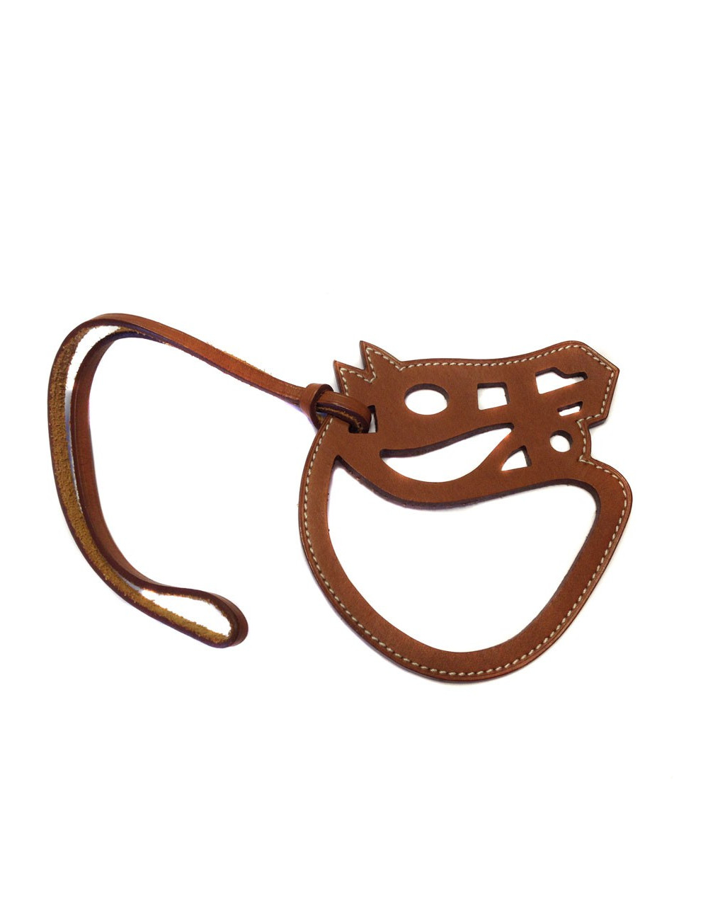 Bijou de sac tête de cheval HERMES en veau barénia 