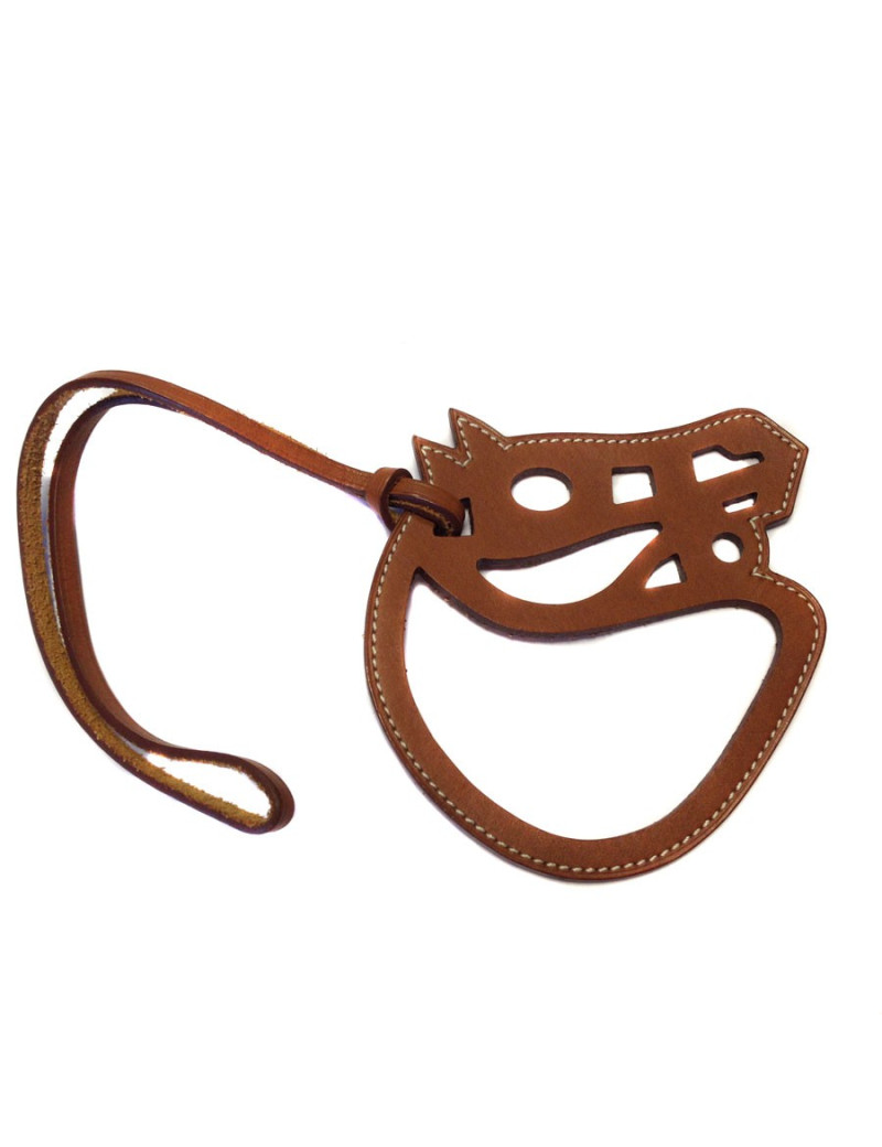Bijou de sac tête de cheval HERMES en veau barénia 
