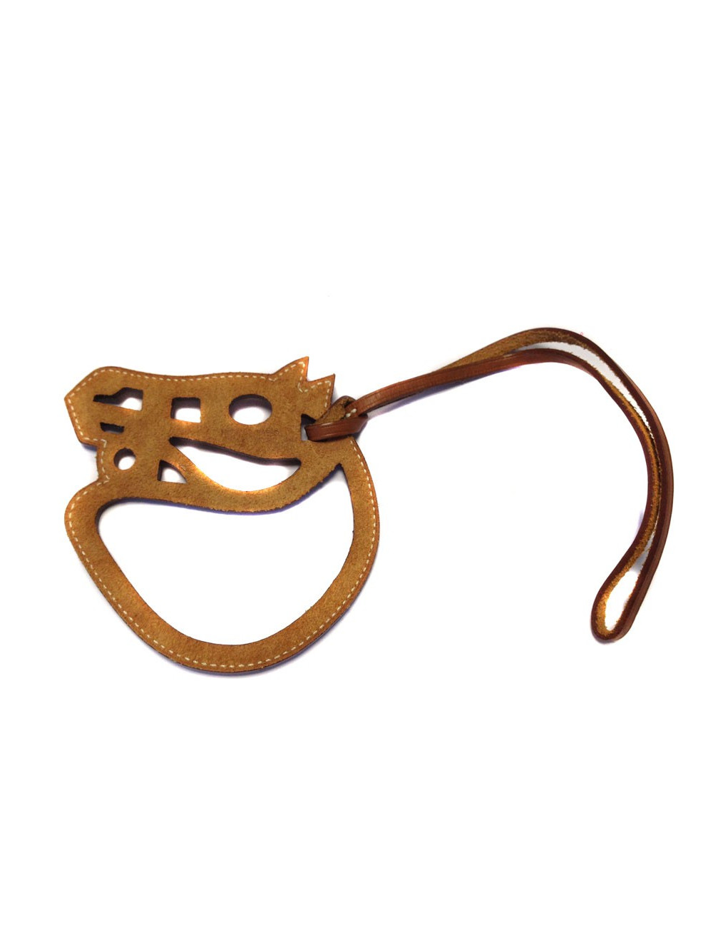 Bijou de sac tête de cheval HERMES en veau barénia 