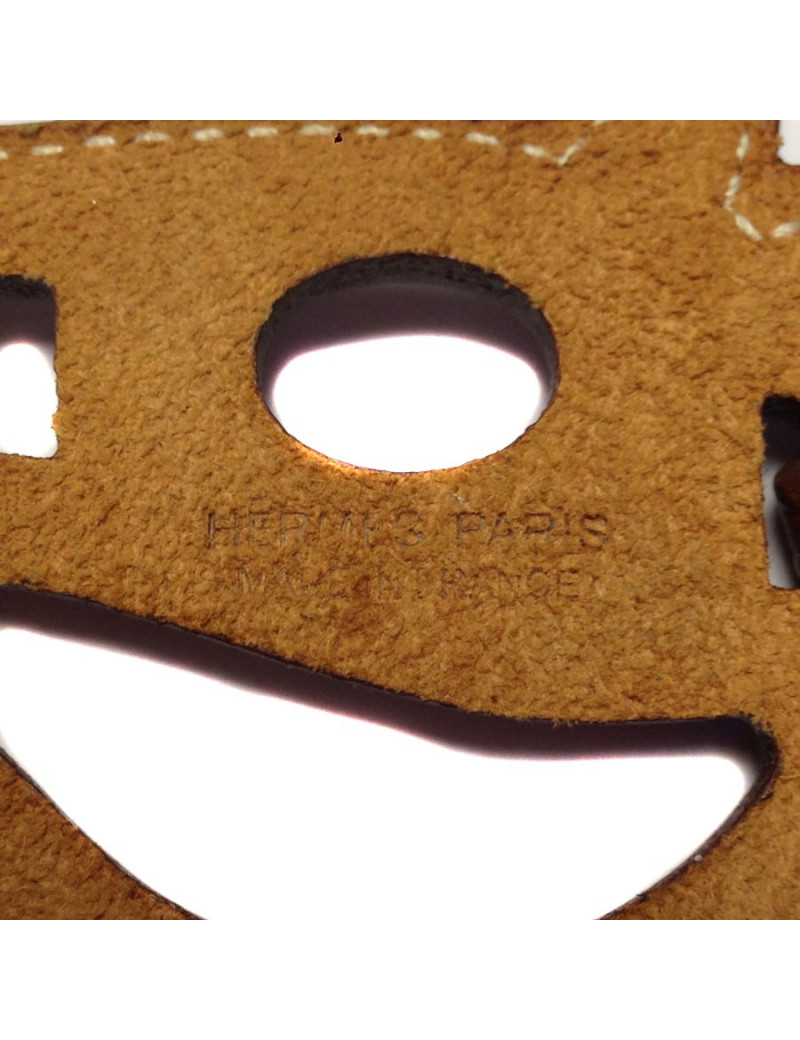 Bijou de sac tête de cheval HERMES en veau barénia 