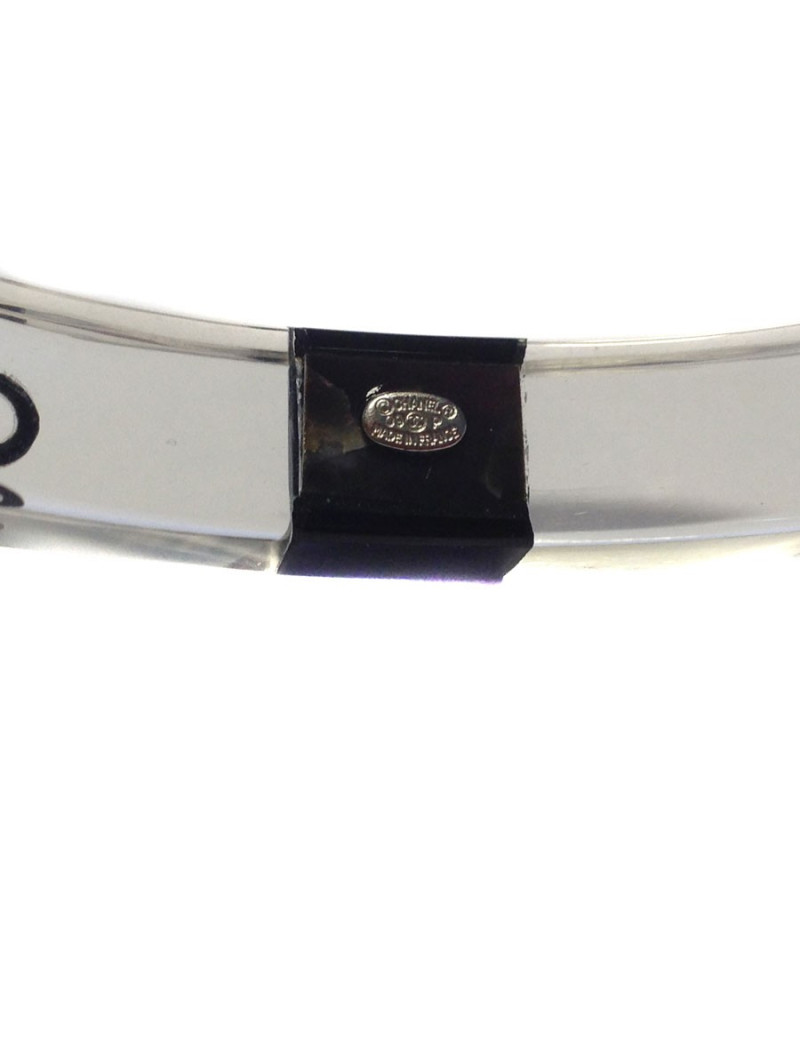 Plexi clear and dark Pearl CHANEL bracelet