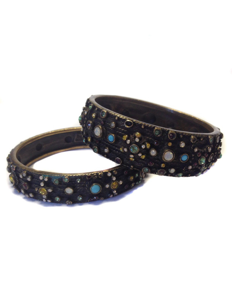Bracelets  JEAN PAUL GAULTIER sertis de strass et et perles 