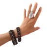 JEAN PAUL GAULTIER bracelets set with Rhinestones and and pearls